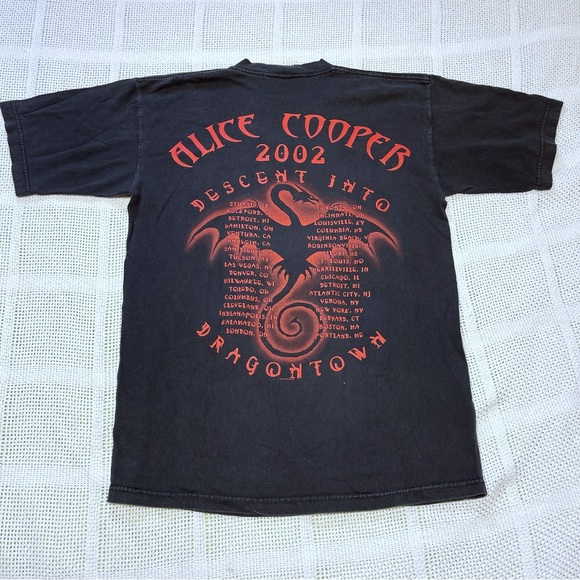 2002 vintage Alice Cooper Descent Into Dragontown concert tour band tee - Picture 3 of 5